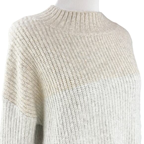 BAILEY 44 Two-Toned Soft Ribbed Mock Neck Sweater w/ Side Snaps Size XS - Picture 2 of 8